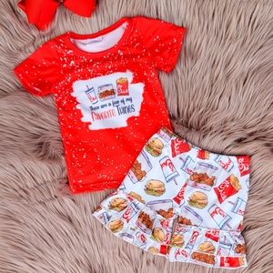 Chick-fil-A Themed Shorts Set